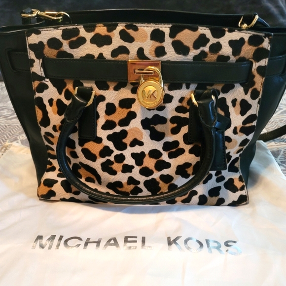 Rare & HTF Michael Kors Leopard Haircalf Hamilton - 2015 Holiday Edition - Picture 4 of 14
